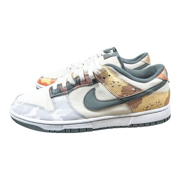 NIKE Dunk Low 'Sail Multi-Camo' Sneakers Size 11 - Picture 3 of 9